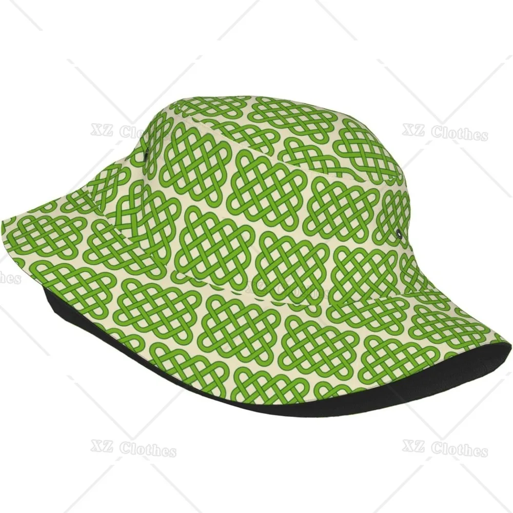 Celtic Cross Happy St. Patrick's Day 2024 Bucket Hats for Women Men Outdoors Packable Fisherman Summer Beach Sun Cap Hat