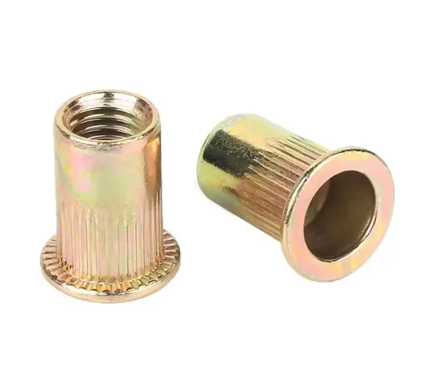 100/165Pcs Zinc Plated Nuts Rivnut Flat Head Thread Rivets Inserted Into Nut Cap Rivet Nut Kit M3 M4 M5 M6 M8 M10 M12