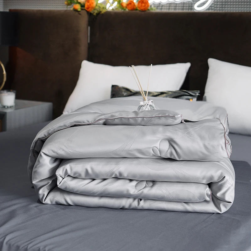 2025 New Design! Luxury Summer Silk Duvet, Mulberry Silk Filling, Breathable, Double - person, Jacquard, Warranty - included