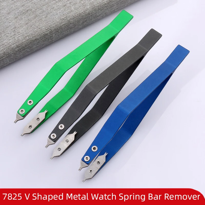 

7825 V Shaped Metal Watch Spring Bar Remover Tweezer Clips High Hardness Precision Watch Repair Tool Accessory For Watchmaker