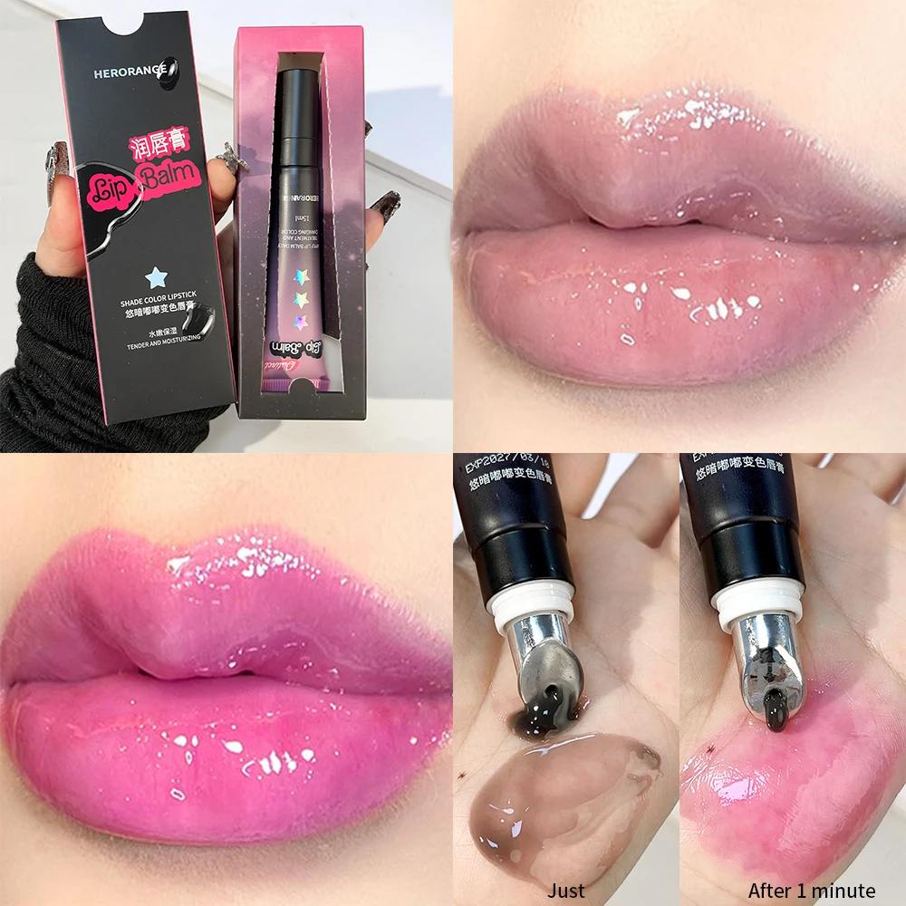 Jelly Color Changing Lipstick Lasting Nouritious Anti Aging Lips Glaze Reduce Lip Lines Glassy Lips Plumper Gloss Makeup Women