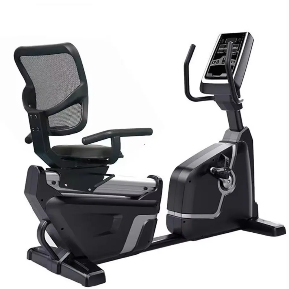 2024 New Commercial Bodybuilding Cardio Exercise Spinning Bike Home Fitness Horizontal Magnetic Exercise Bike
