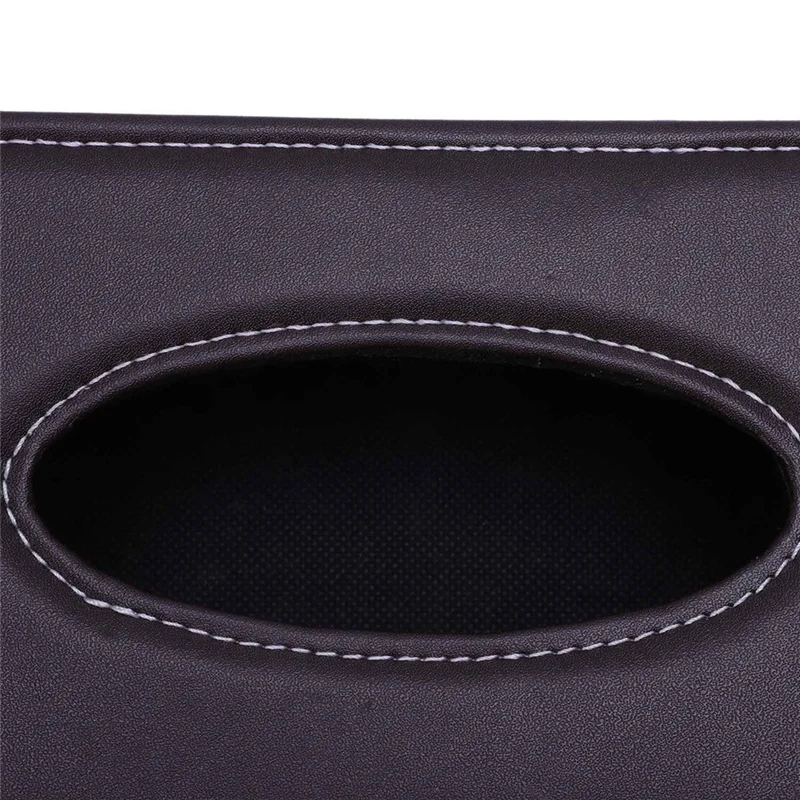 ABWR-3X Portable Leather Rectangular Tissue Cover Box Holders Case Pumping Paper Hotel Home Car Gift Brown