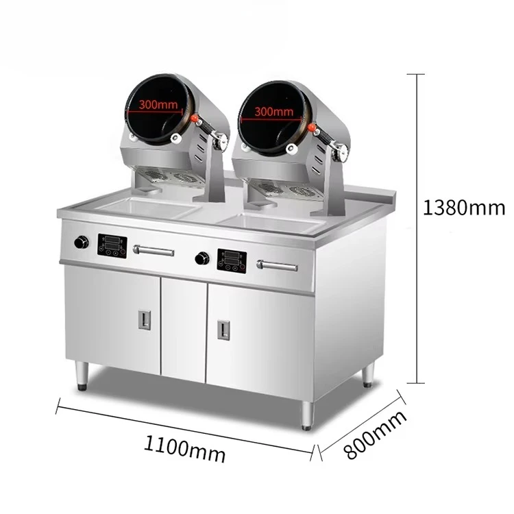 ماكينة طهي الغاز الكهربائية الصناعية ماكينة روبوت المطاعم التجارية وعاء الطبخ الأوتوماتيكي آلة القلي