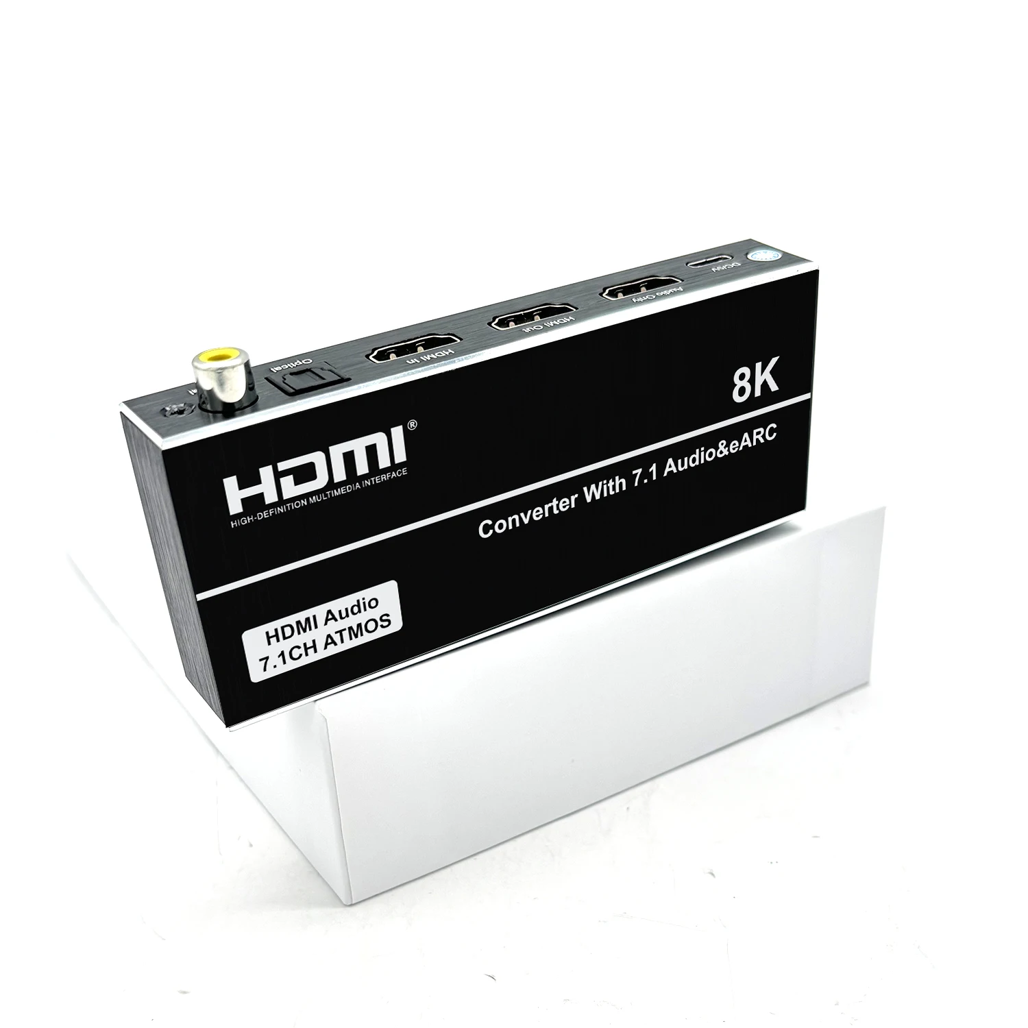 8K HDMI Audio Extractor 4K@120Hz HDMI 2.1 Video Converter Support eARC Return 7.1CH Dolby Atmos Optical Coaxial HDR10 Soundbar