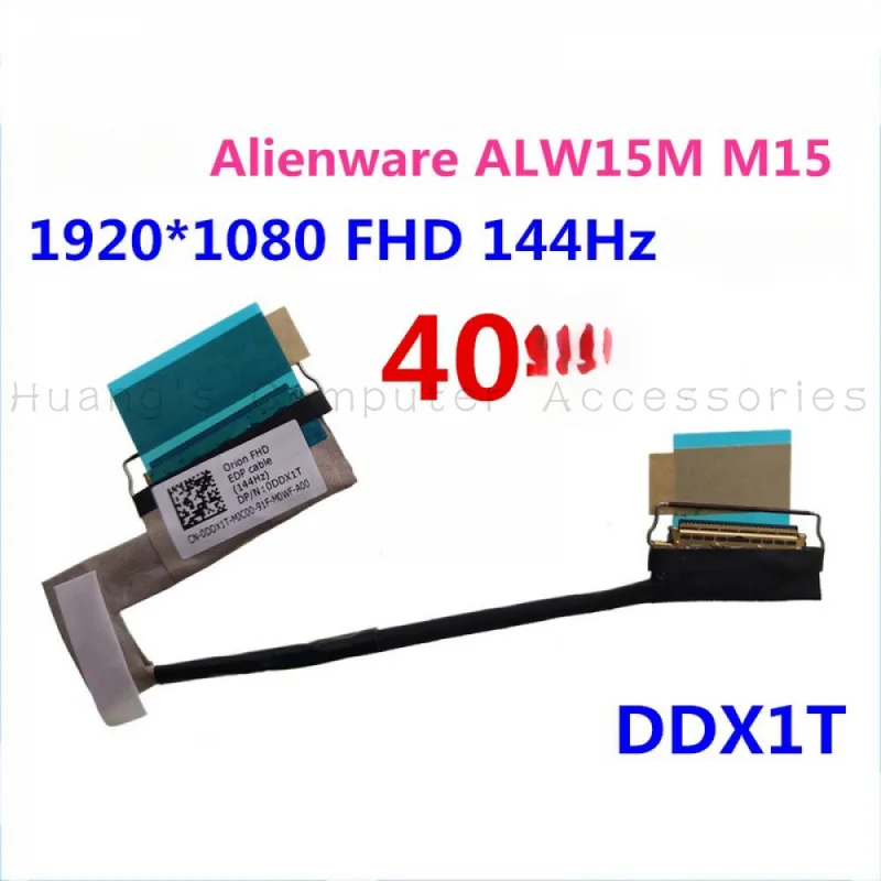 SS+New EDP Screen Display Cable 0DDX1T FHD 144Hz Replacement Video Line For Alienware M15 ALW15M Gaming Laptop