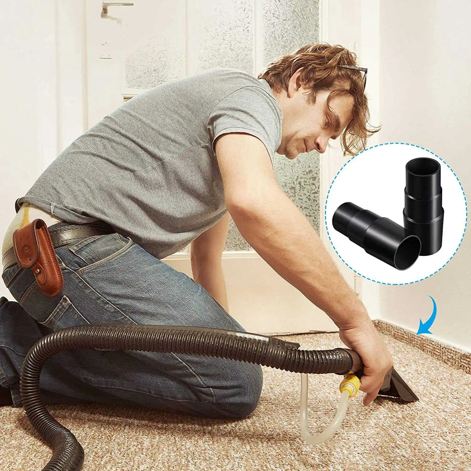 Adaptador de mangueira de vácuo, 2 peças, conversor universal de mangueira de limpeza, redutor de mangueira de 32mm 35mm 40mm para a maioria dos vácuo
