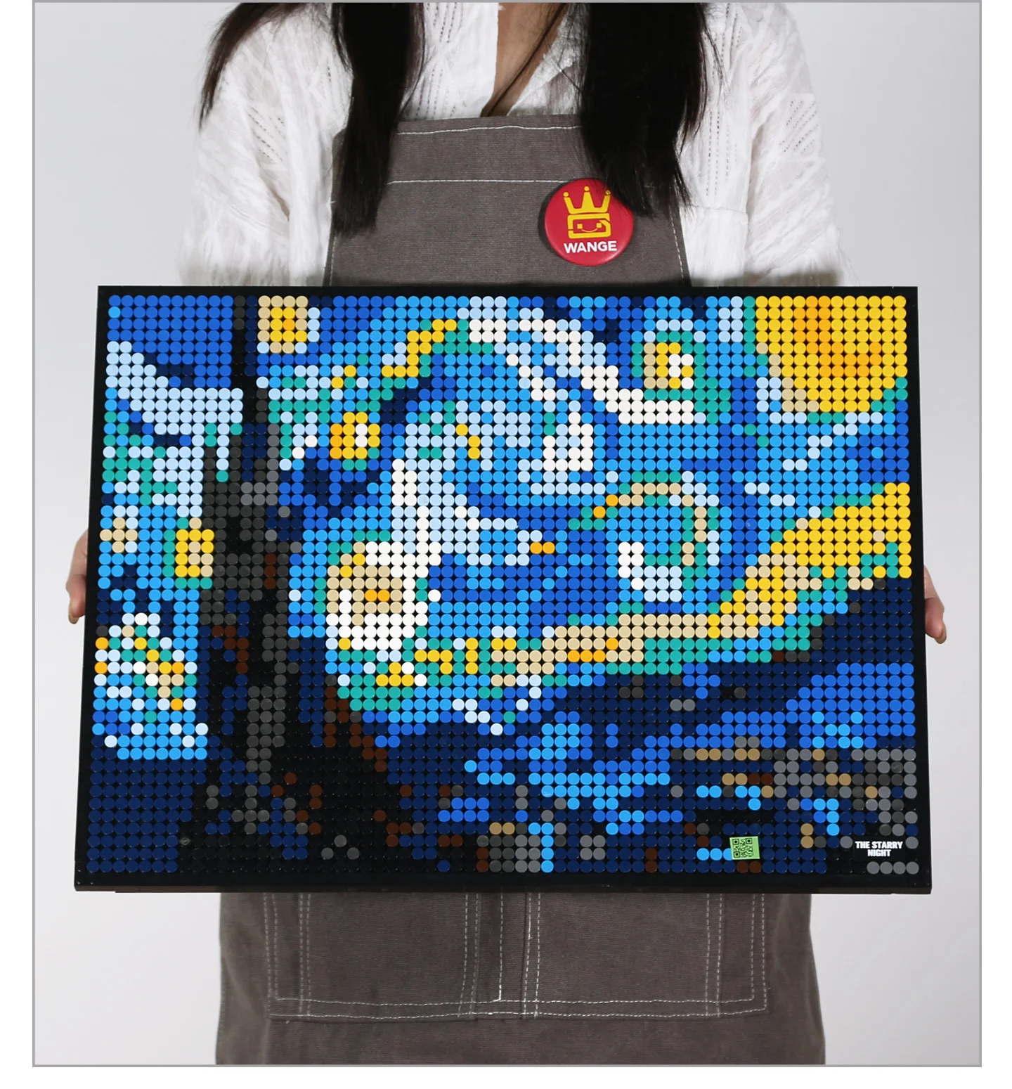 

Vincent van Gogh Starry Night Moon Building Blocks Model for Kids Educational Assembly Art Pixel Art Hanging Ornament
