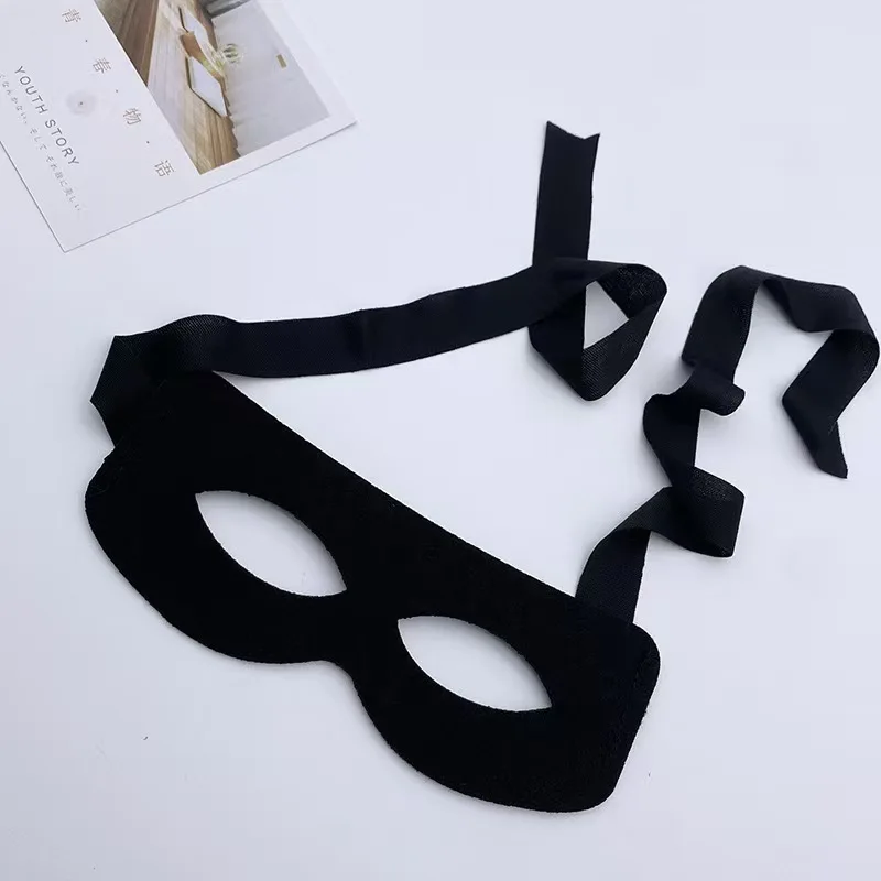 هالوين حفلة تنكرية نصف قناع بانديت نينجا لون رينجر زي قناع عين سوداء رائعة زي الهالوين التأثيري دعامة الحفلات #5