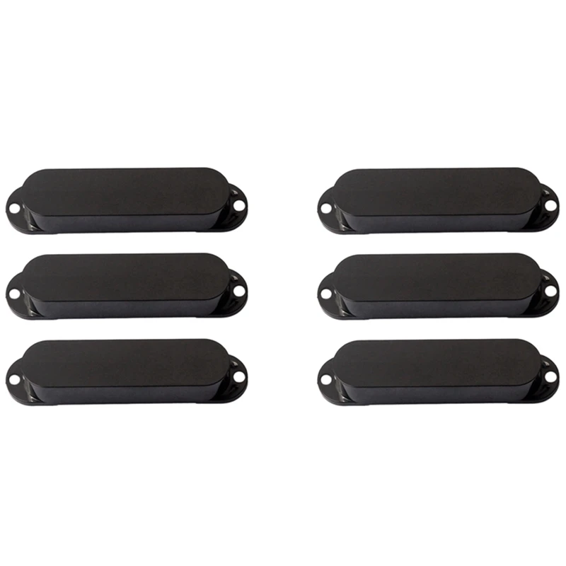 6X Black St Closed Single Coil Pickup Cover Sealed Pickup Covers