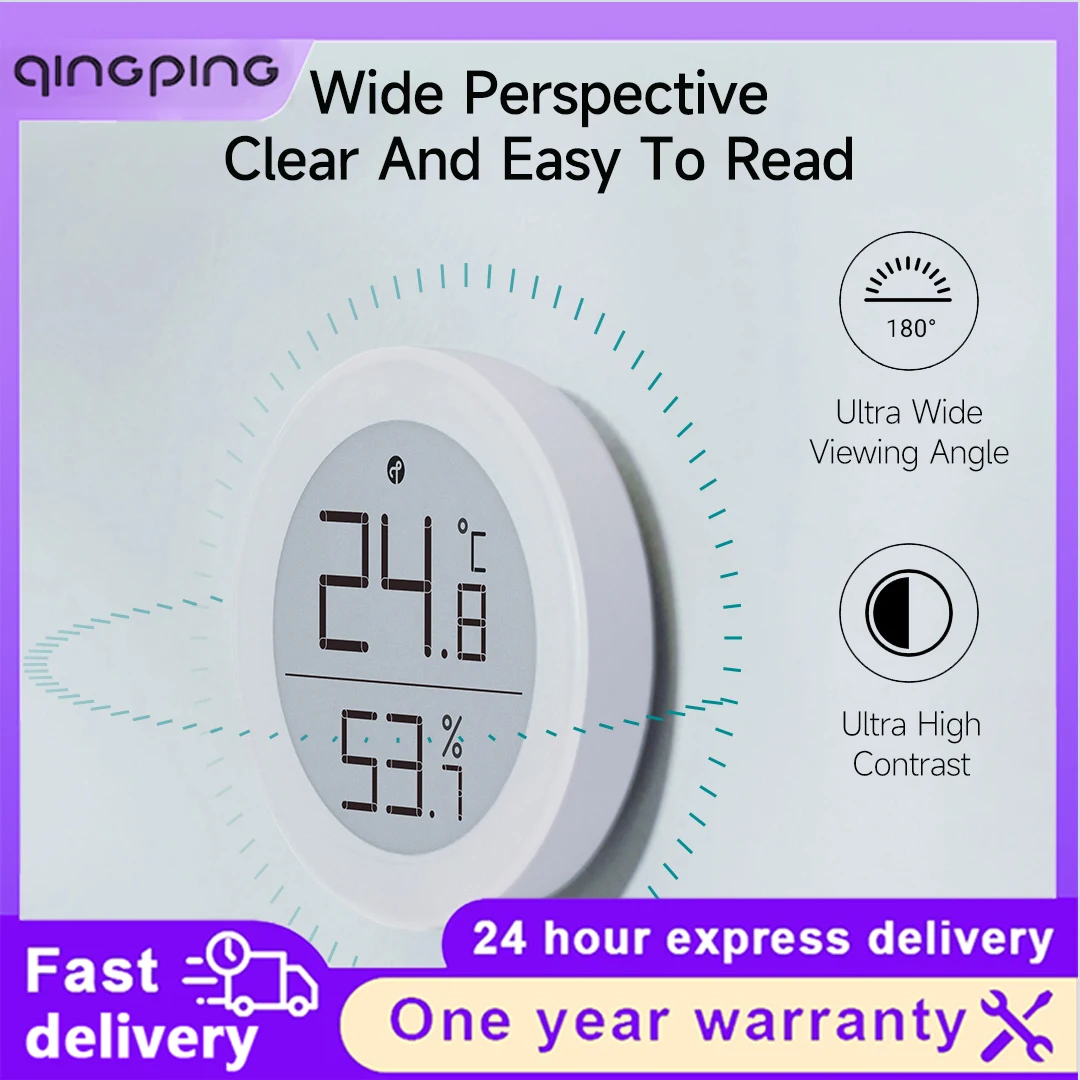 Qingping T Version Thermometer Hygrometer Thread BLE High Precision Sensor 30 Days History Work Apple HomeKit