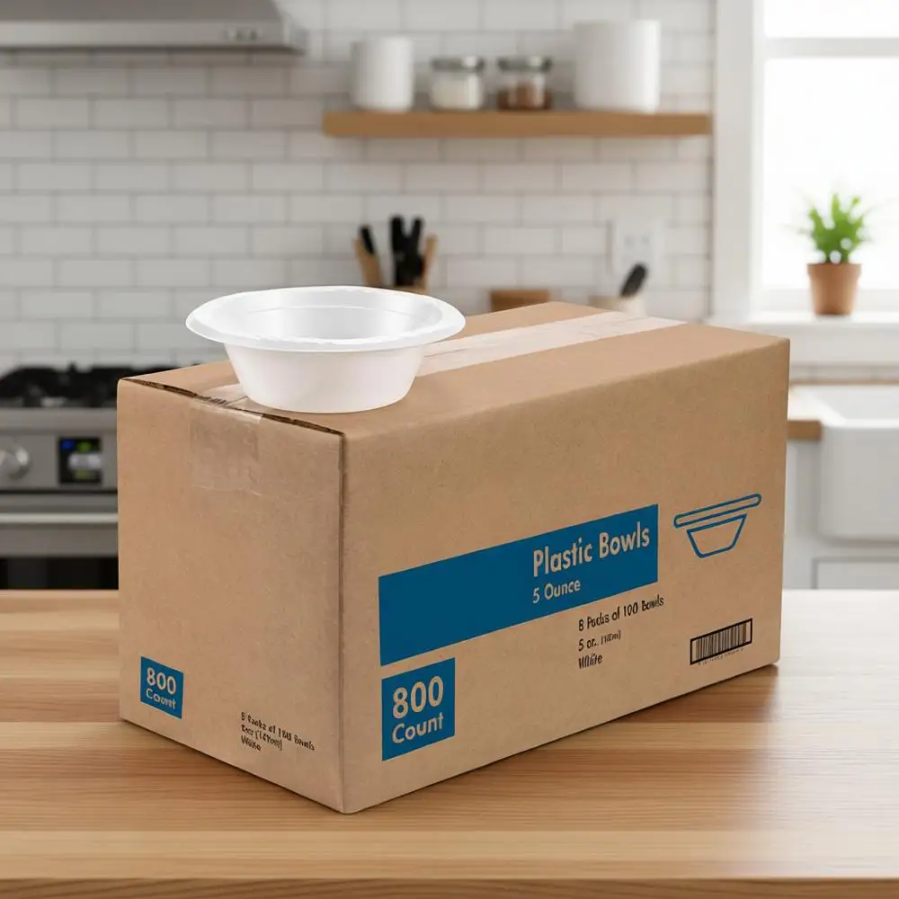 

Пластиковые мини-миски, 5 унций, оптовая упаковка 800 шт., одноразовые, белые, идеально подходят для вечеринок, десертов и творческих проектов.
