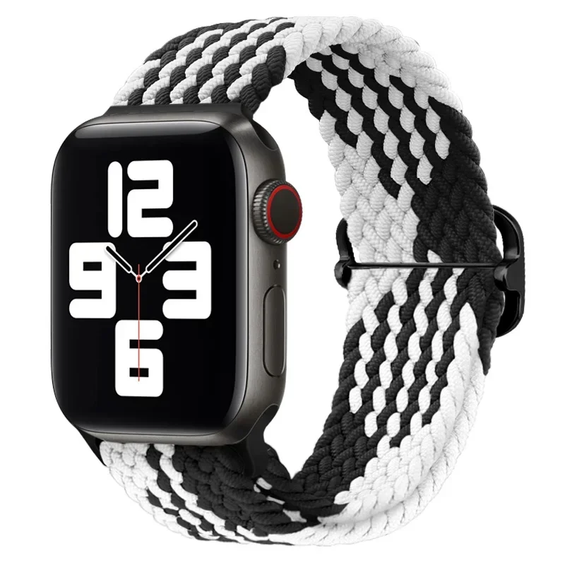 Pleciony pasek z pętlą do zegarka Apple Watch Ultra Band 49 mm 44 45 mm 42 mm 41 mm Nylonowa elastyczna bransoletka z paskiem iWatch series 9 8 7 6 5 4 se 3