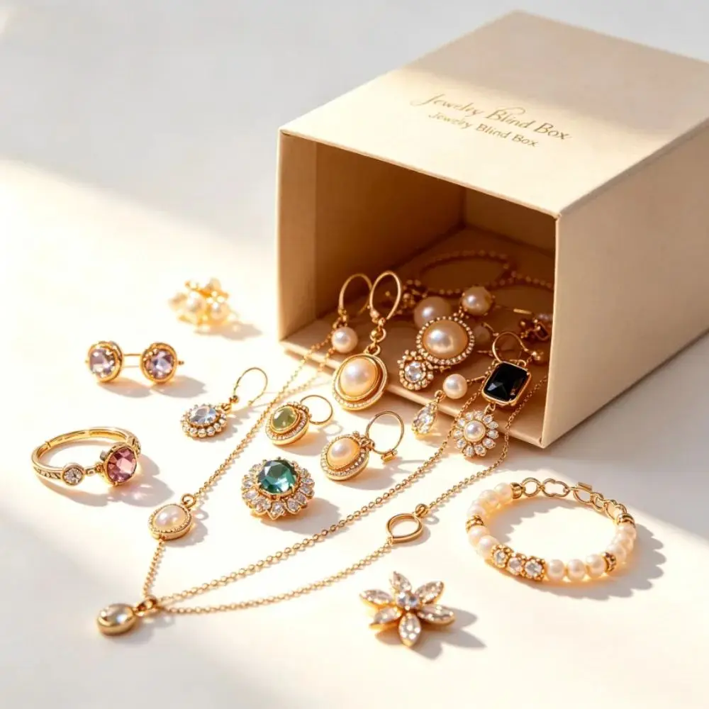 Discontinued Limited Edition Jewelry Mystery Box Random Designer Vintage Gold Plated Jewelry Insane Lucky Surprise Blind Pack