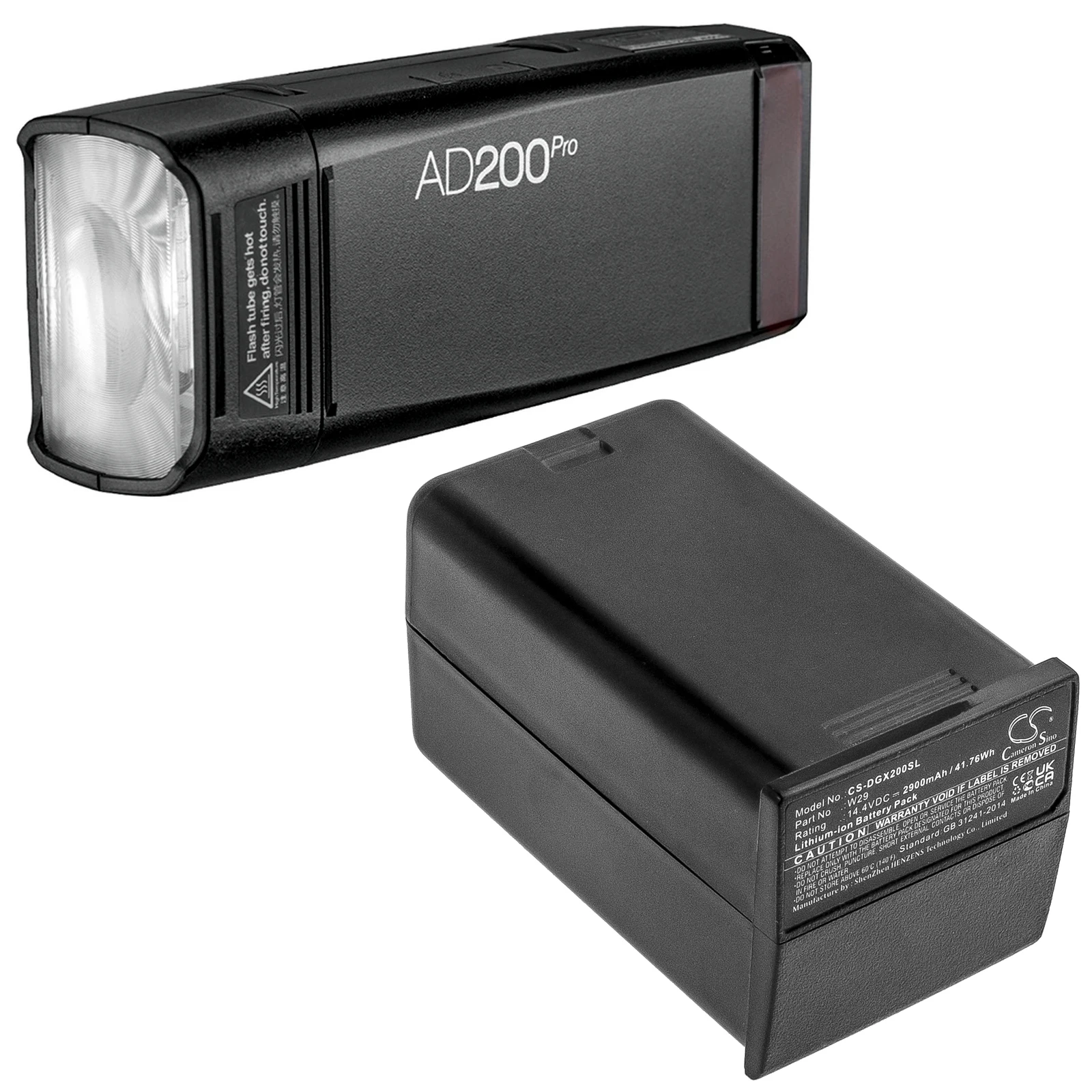 Cameron Sino 14.4V 2900mAh Strobe Lighting Battery W29 for GODOX AD200, AD200 Pro