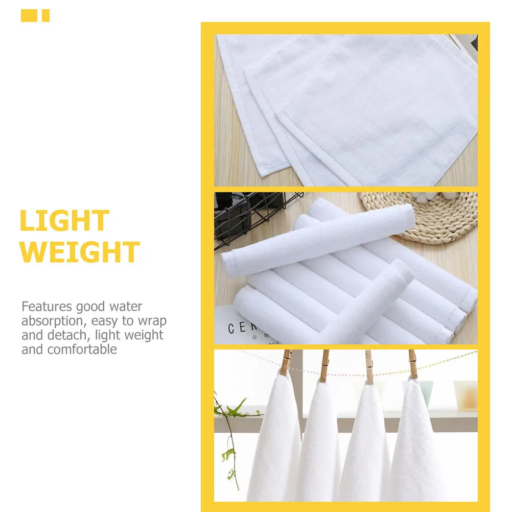 

8 Pcs Pure Cotton Face Wash Square Towel for Washing Bathing Towels Supple Household