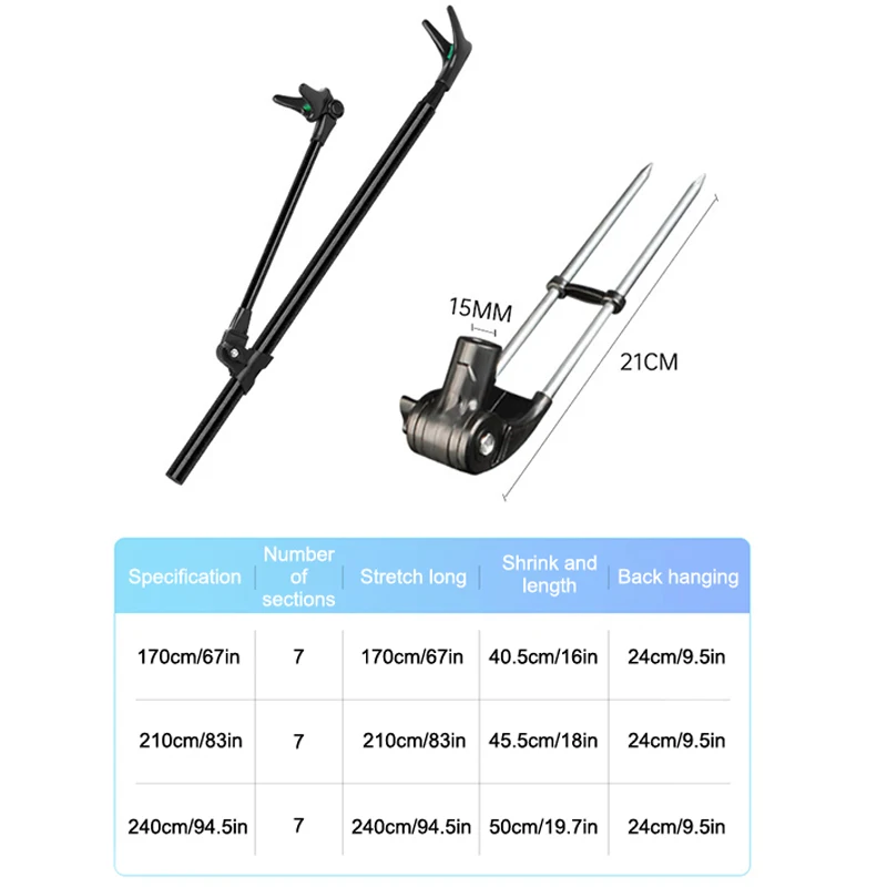 

[JN] Fishing Rod Rack Stainless Steel Turret Bracket Fishing Rod Support Stand Angler Rod Holder Rod With Ground Insert