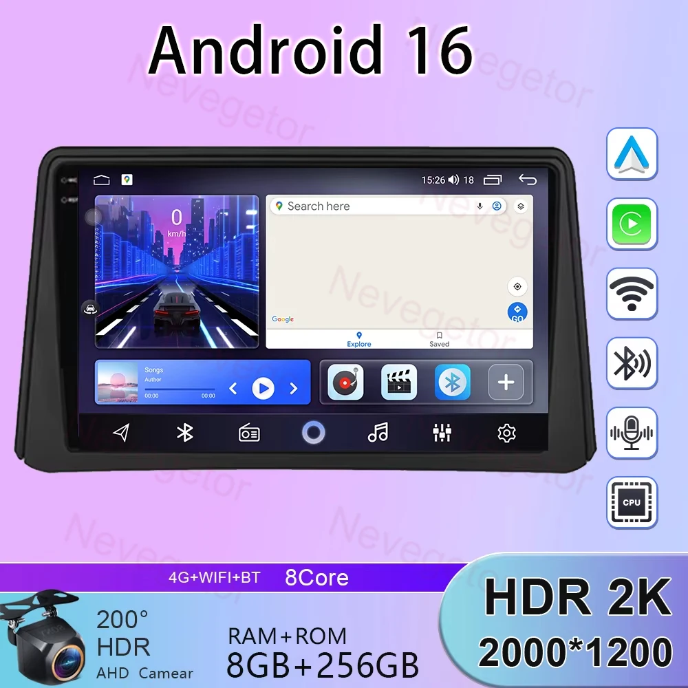 For Opel Vauxhall Mokka 2012 - 2016 For Buick Encore 2013 - 2019 Android 15 Multimedia Auto Radio Carplay Screen Stereo 5G WIFI