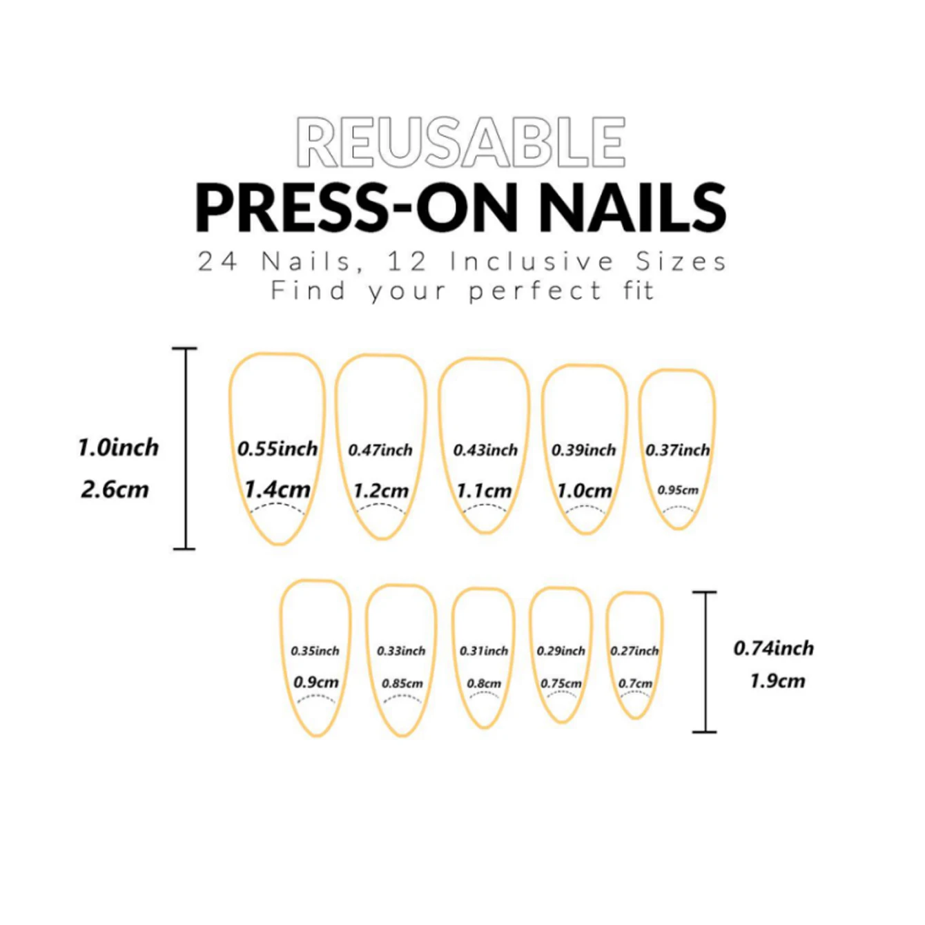 24 Uñas Postizas Acrílicas con Diseño de Corazón, Estilo Francés, Forma de Almendra, Color Rosa, para el Día de San Valentín