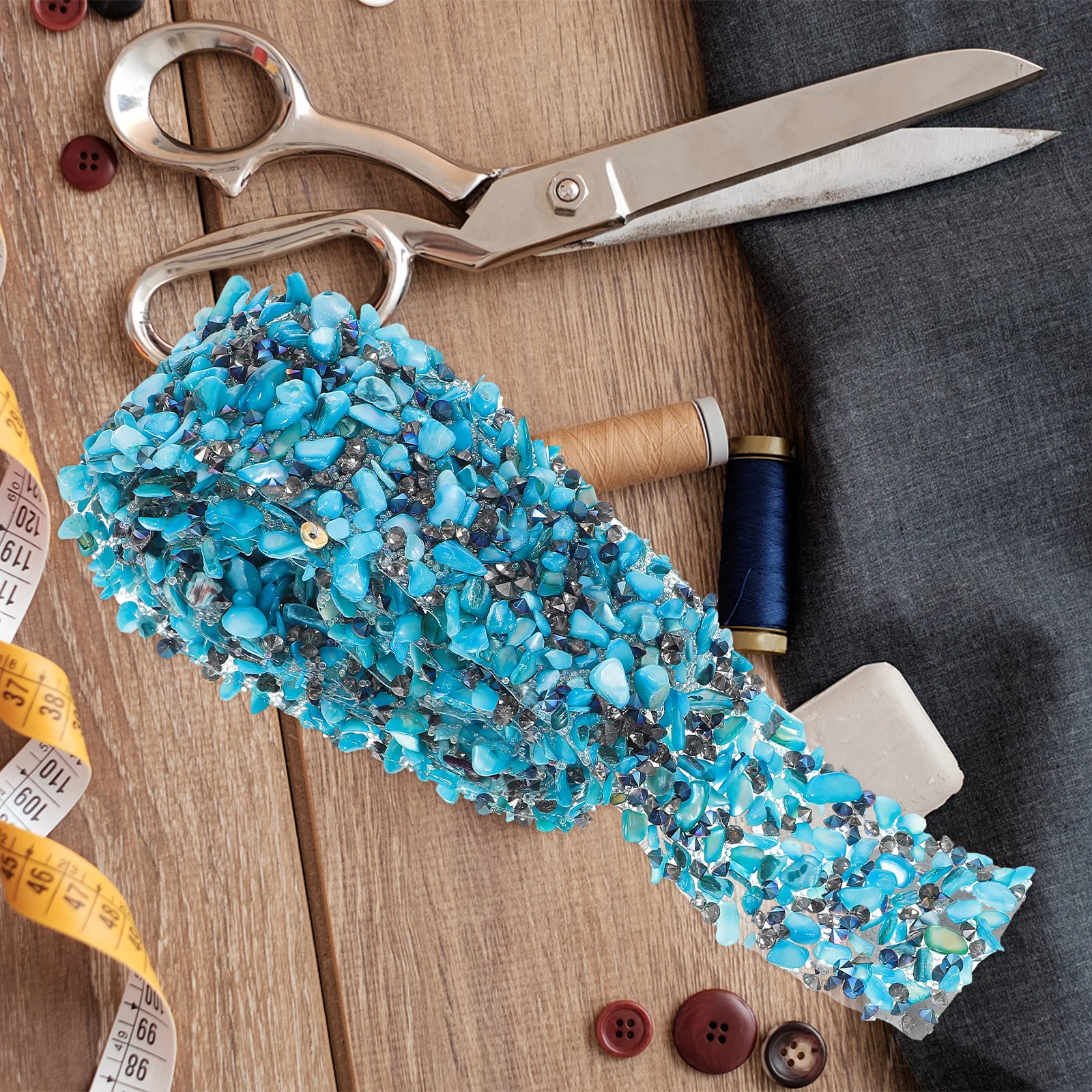 

1 Roll Cuttable Crystal Ribbon For Diy Car Phone Decoration Multi-Function Craft Trim Costume Accessories Clothes Supply