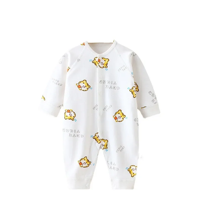 Onesie bebê de algodão manga comprida, roupa recém-nascida, roupas masculinas e femininas, rastejantes, outono, novo