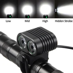 8000LM 2 T6 LED Bicycle Light Mini Bike Front Light Cycling Flashlight Headlamp