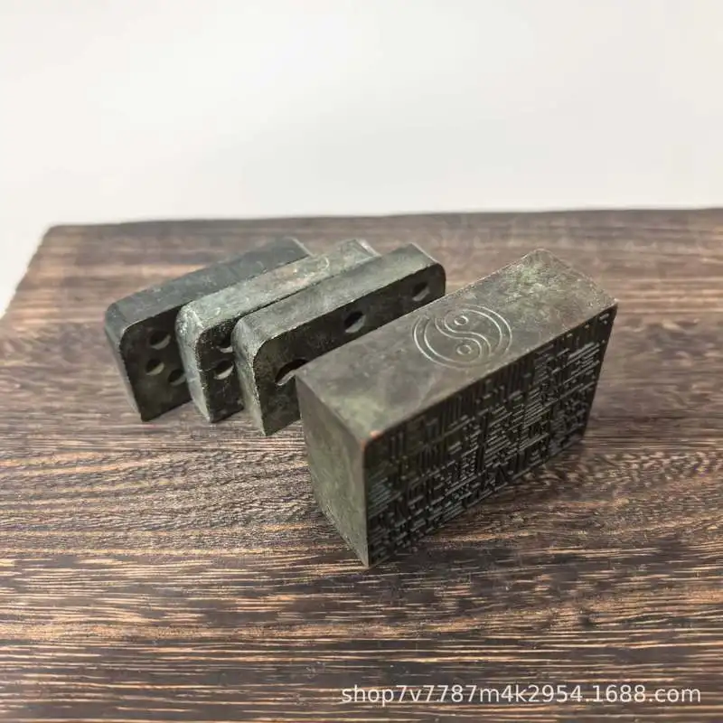 Brass Craft: Nine Immortals, Emperor Laojun, Jade Scepter, Home Decorative Ornament