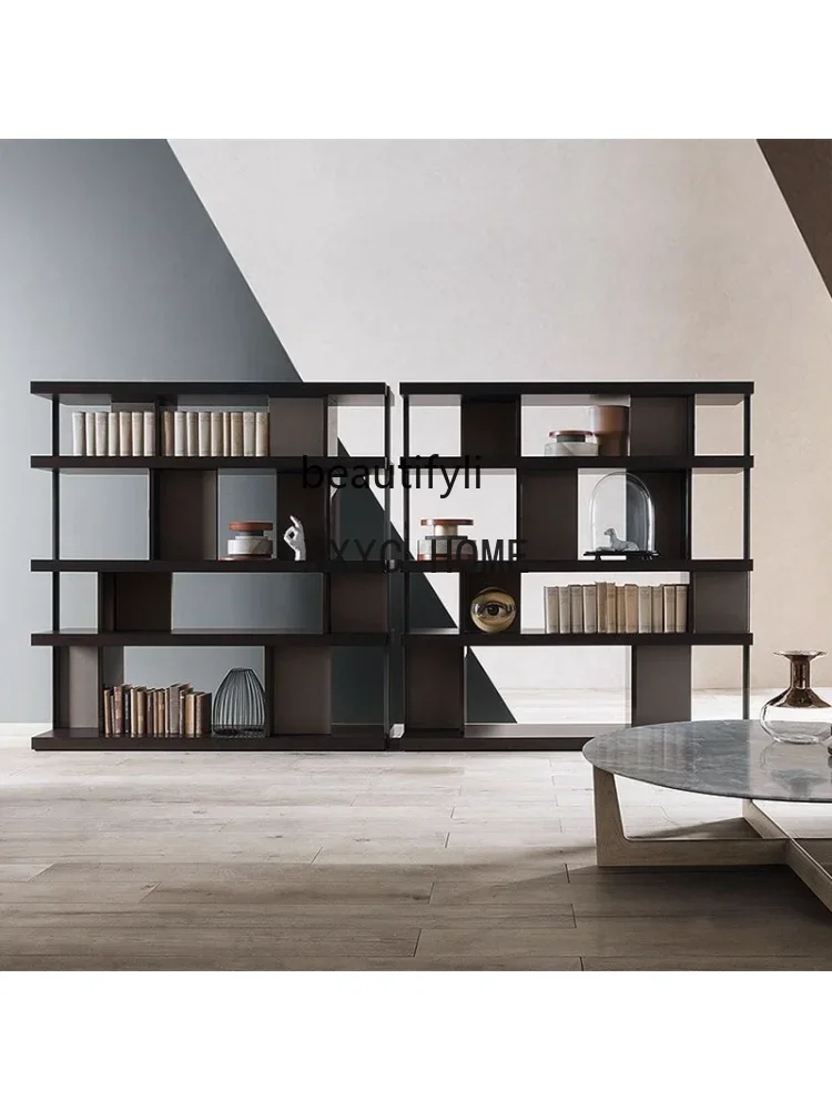 Italian Minimalist Bookcase Modern Minimalist Bookshelf Showcase Display Stand Floor Large Bookshelf Bookcase Customization