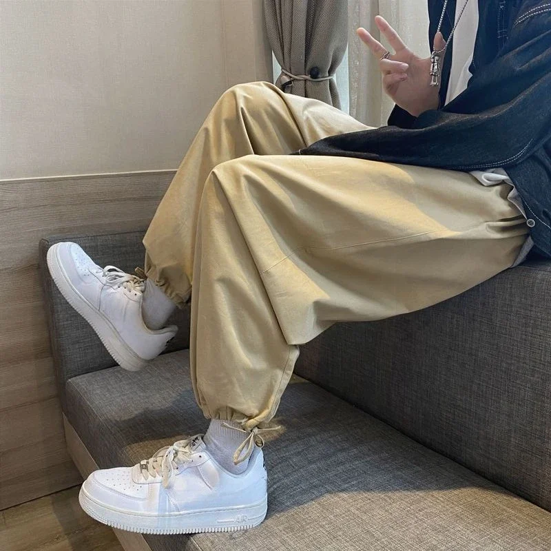 

Pocket Men's Casual Pants Aesthetic Cheap Cotton Vintage Designer Polyester High Quality Trend Spandex Clothes Y2k Male Trousers