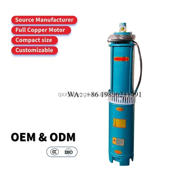 Wmwmnu for Ductile Cast Iron 4.5HP High Pressure AC Submersible Deep Well Hillside Farmland Water Lifting Pumps