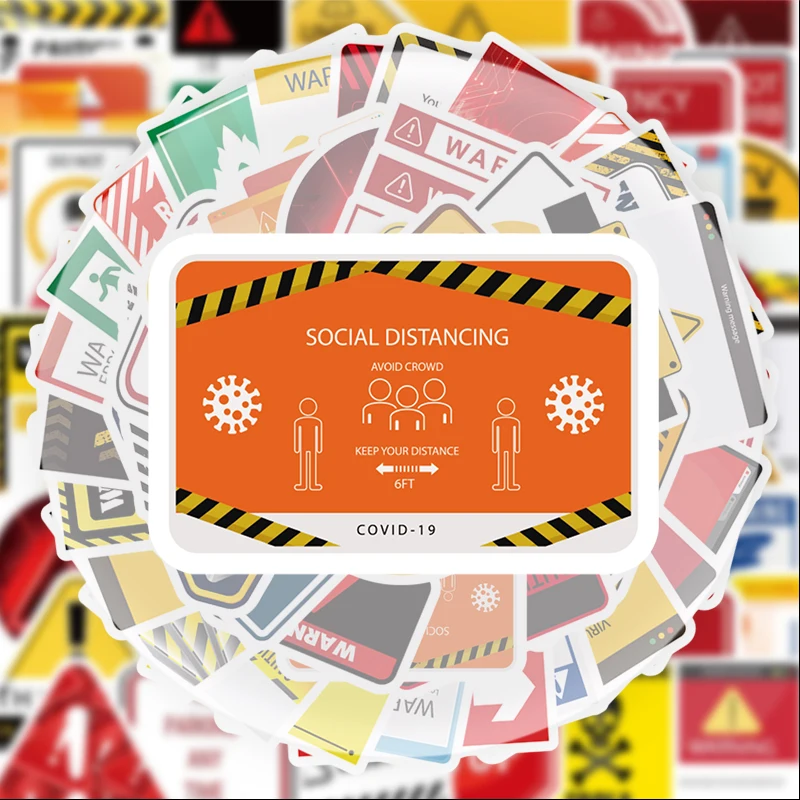 

50 наклеек с предупреждающими надписями, подходят для бутылок с водой, ноутбуков, украшений для телефонов, чемоданов, скейтбордов, гитар, подарочных коробок, украшений для вечеринок, праздничных подарков