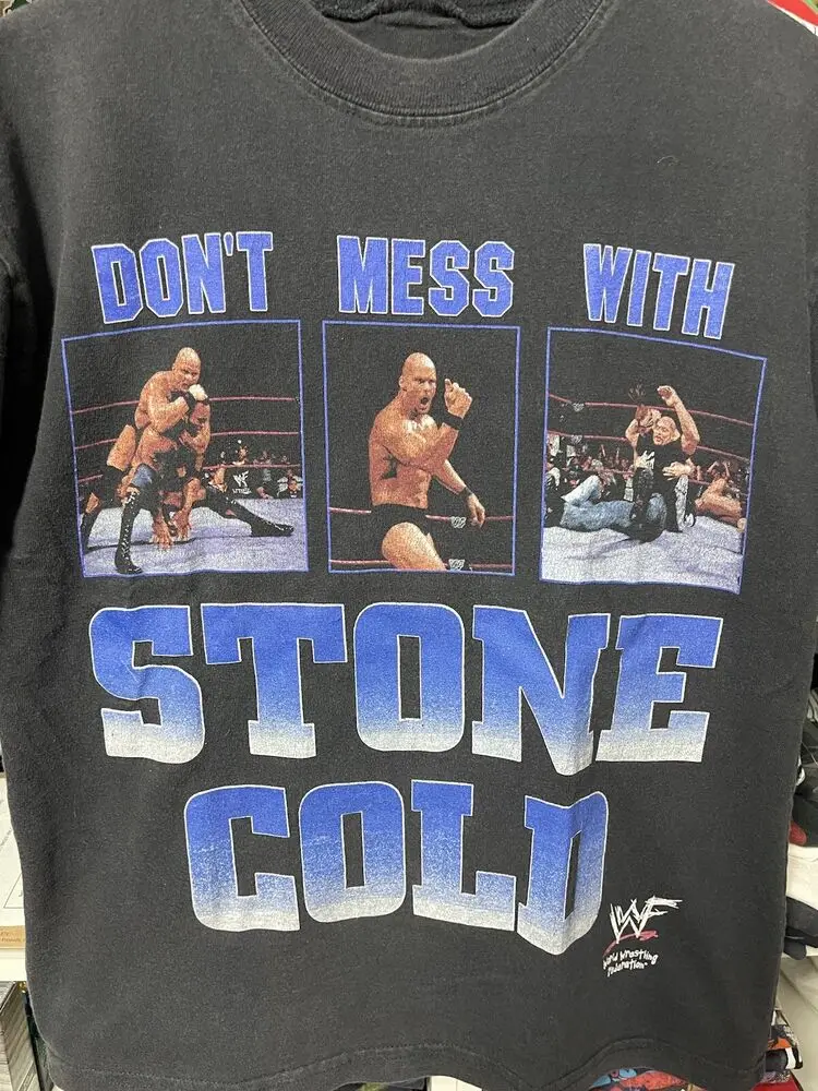 Vintage 90s stone cold t shirt Austin Don’t Mess With Stone Cold WWF