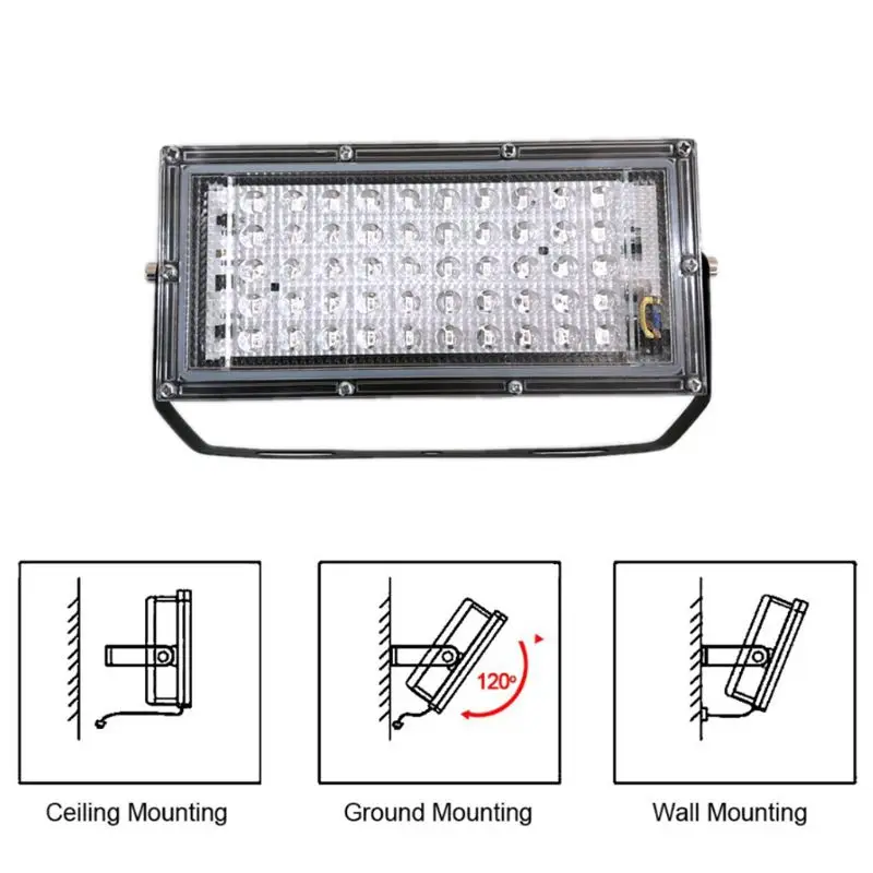 Luz ultravioleta LED 220V 50W/110V Plugue UE US Plug Lâmpada luz ultravioleta