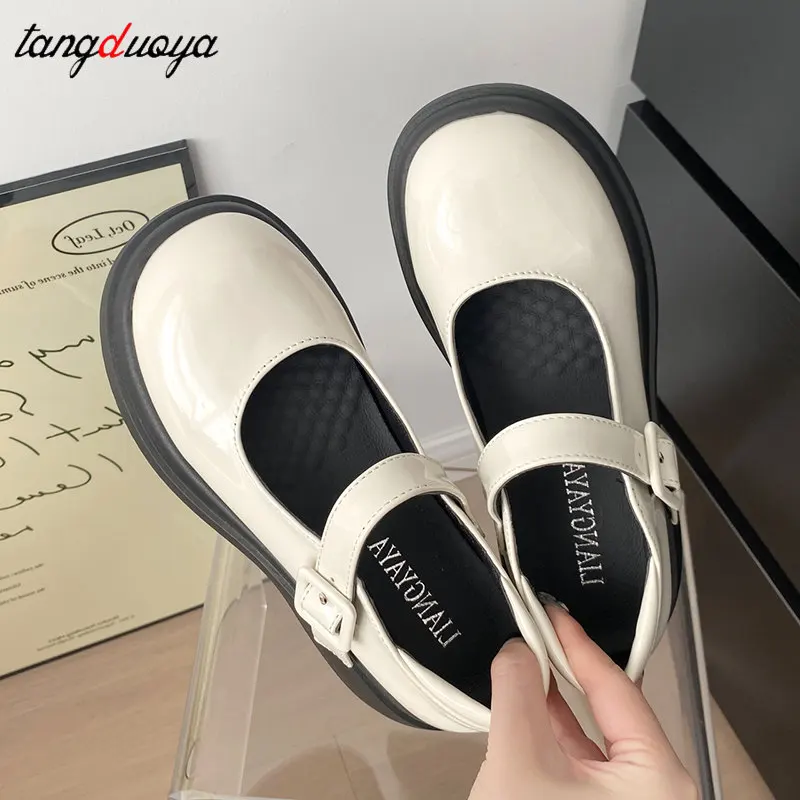 Cute Harajuku Mary Jane Shoes Women Thick-soled Shoes Japanese jk Uniform Original Girl College Style Lolita Shoes Oxford shoes