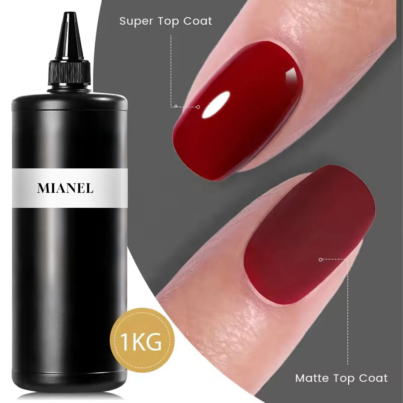 MIANEL 1000 جرام 10 في 1 مسمار الغراء هلام طلاء الأظافر إبقاء مسمار تعزيز مسمار الفن سمك المطاط قاعدة هلام السوبر مشرق معطف فوقي #6