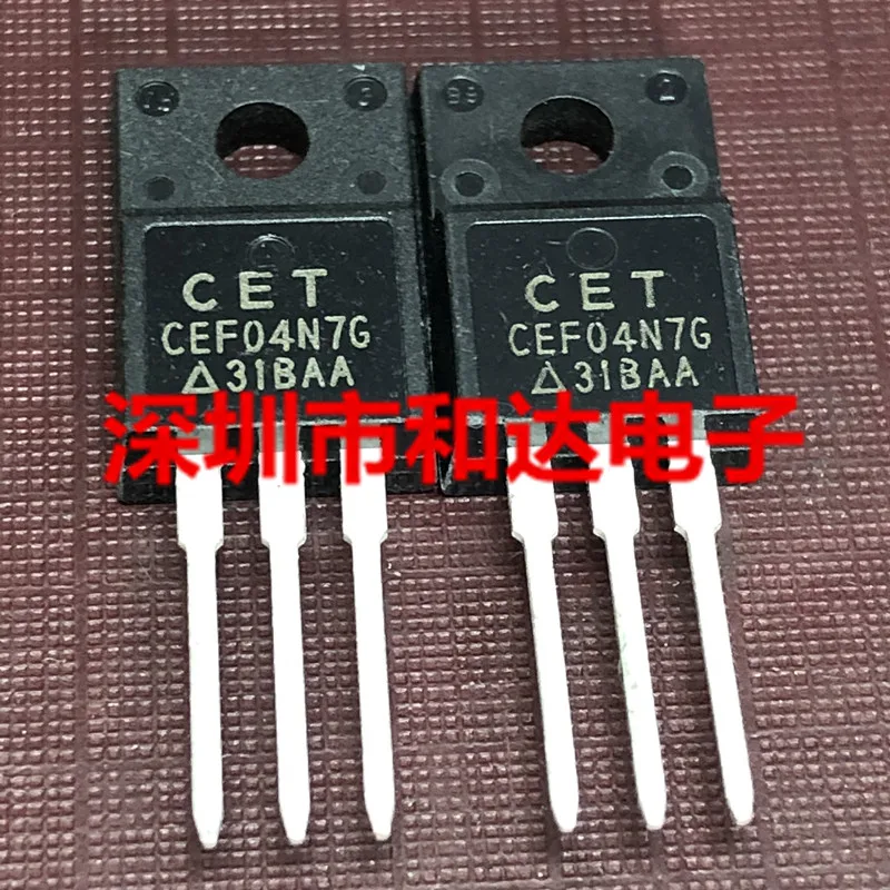 5 pces-10 pces cef04n7g mos TO-220F 700v 4a novo e original em estoque