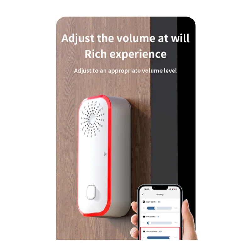 ABGI-Home Security Device Wifi Door Window 100Db Alarm Tuya APP Remote Alert Magnetic Sensor Door Open/Closed Detector