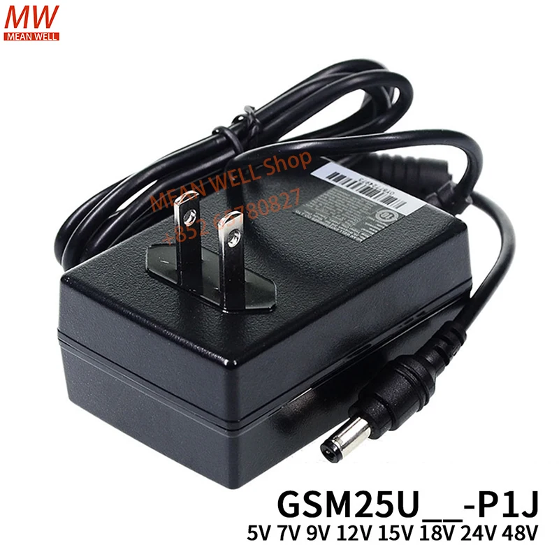 MEAN WELL Original 25W AC-DC Reliable Green Medical Adaptor Power Supply GSM25U24-P1J GSM25U05 07 09 12 15 18 48-P1J