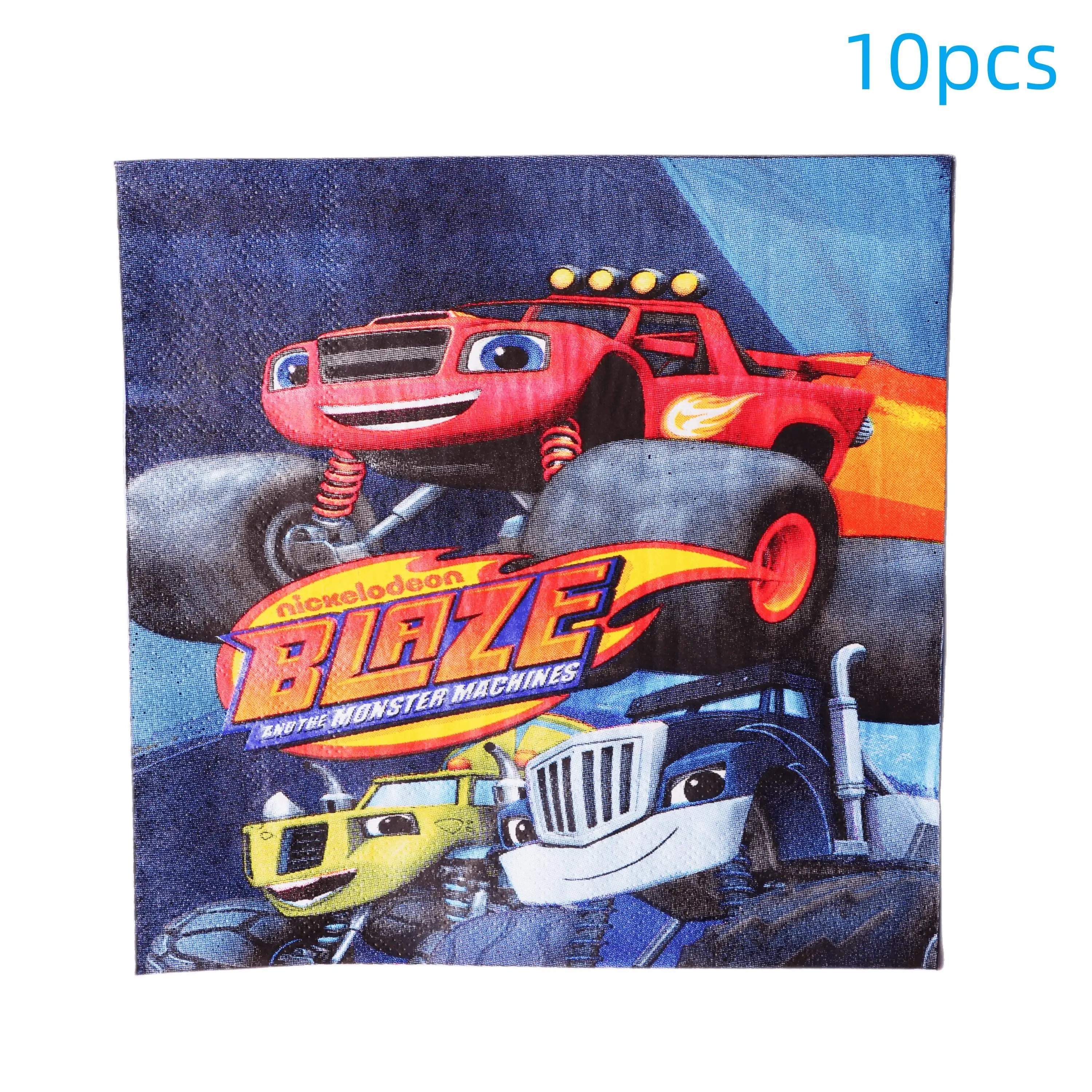 Flame Car Monster Car Theme Party Decoration Supplies Disposable Tableware Balloon Digital Set Boys Like Baby Shower