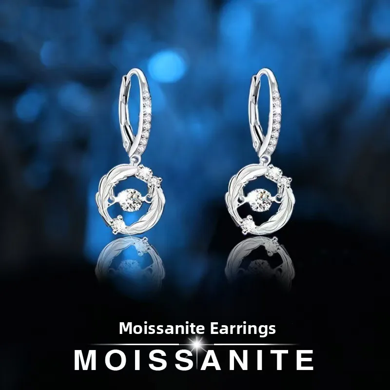 Selling Well Cross-Border Women's New Style Diamond Ear Rings Light Luxury Match All Moissanite Earring Copper Zirconia