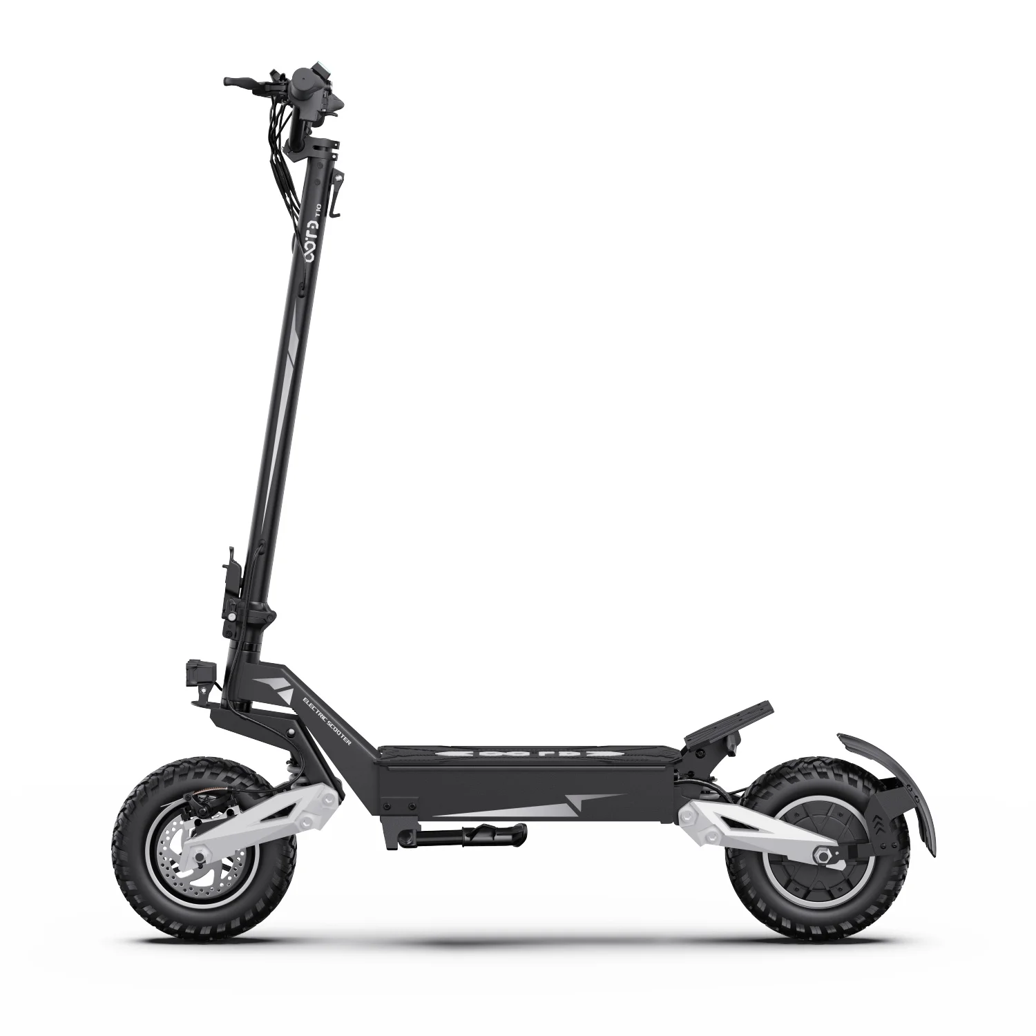 OOTD T10 E-Scooter 900W piekvermogen 48V13.5Ah LED-display elektrische scooter voor volwassenen 11-inch off-road band handig opvouwbaar