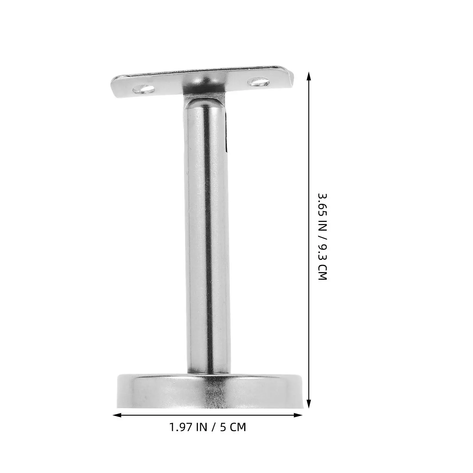 2Pcs Stainless Steel Handrail Brackets Stair Banister Wall Mounted Straight Tube Rail Connector Round Saddle Support Hardware