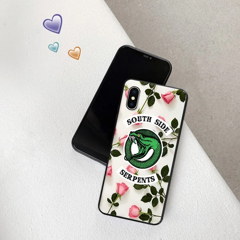 Fashion Riverdale South Side Serpents Silicone Soft Phone Cases Cover for iphone 15 Pro Max SE 14 13 Plus 12 11 7 8 6s 6 X XS XR