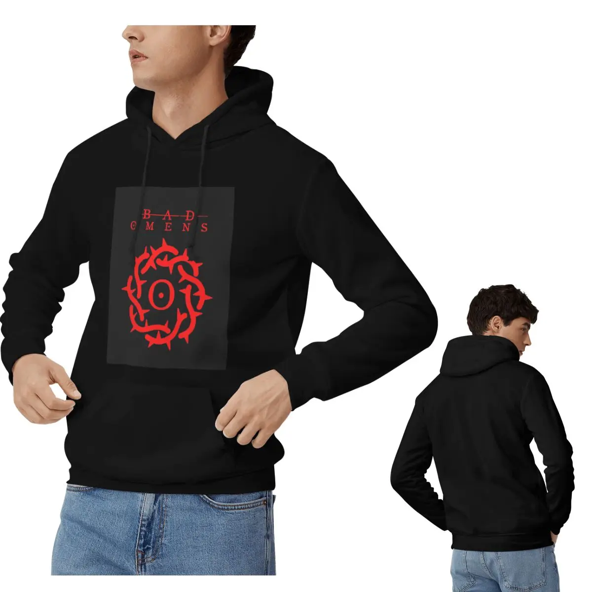 

Толстовки с логотипом Bad Omens Band для мужчин и женщин, повседневный пуловер, модная уличная одежда с длинными рукавами, осень-зима