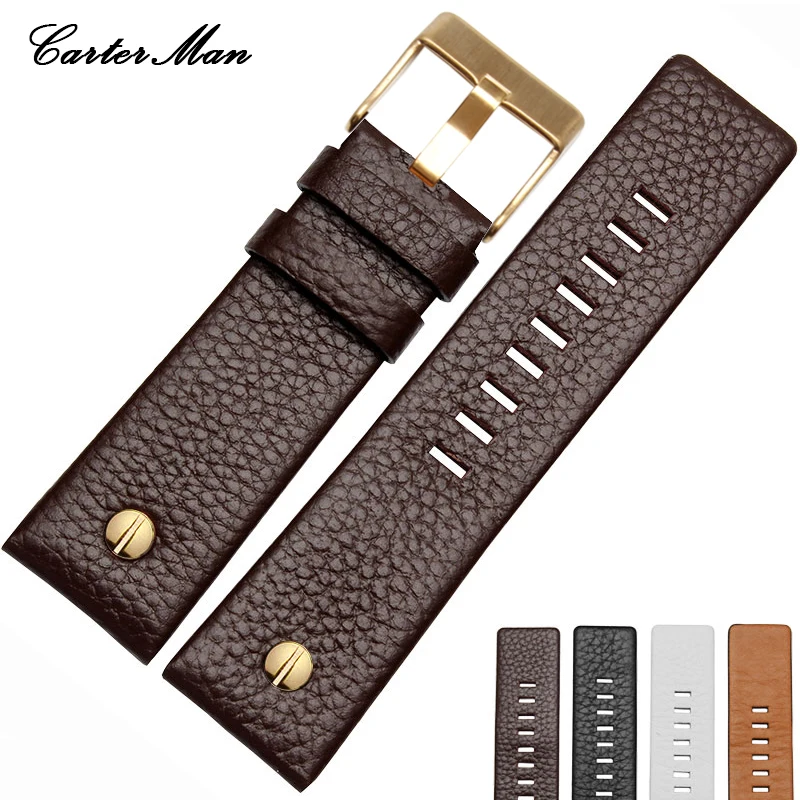 For Diesel Watch Strap Leather Wrist Watch Belt DZ7314 DZ7256