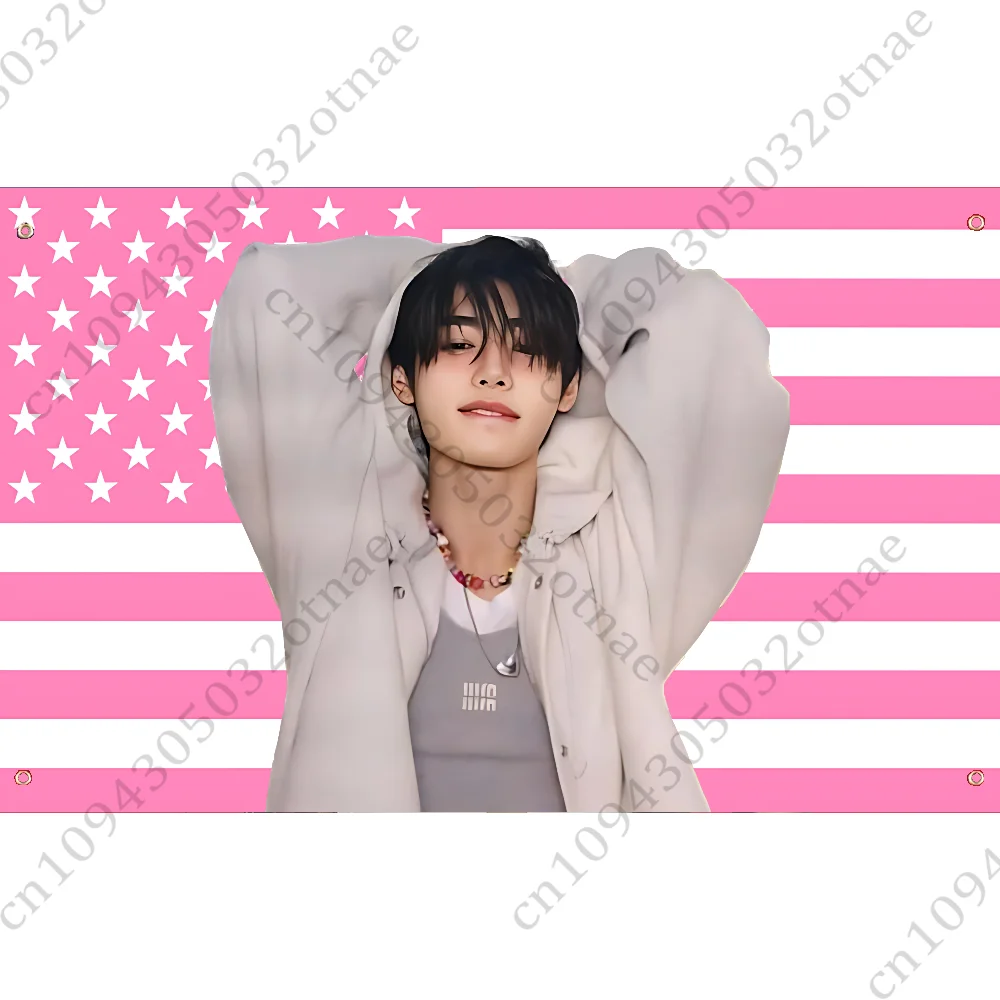 S-Sunghoons Hot Girls Kpop American Flag Tapestry Funny Banner For College Dorm Bedroom Outdoor Living Room Wall Art Decor Party