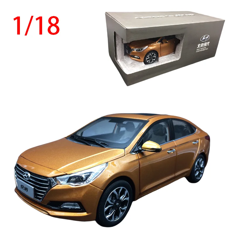 Diecast 1/18 Size Beijing Hyundai VERNA Model Car Hyundai Alloy Car Model Toys for Boys Collection Display Hobby Gift