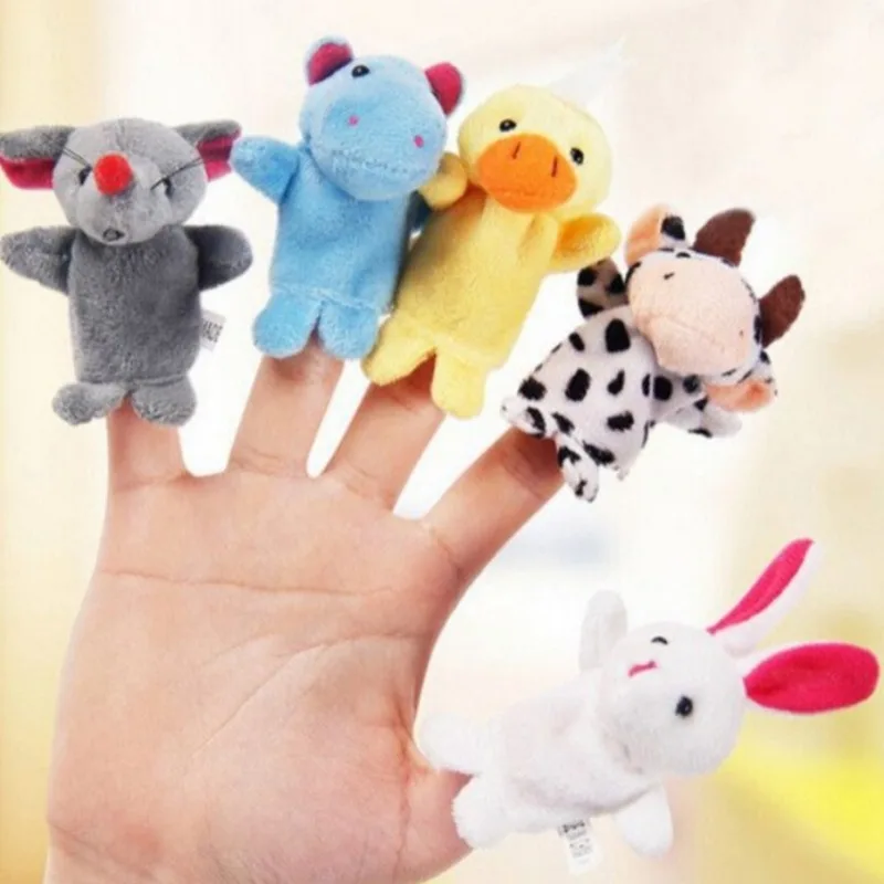 ชุดตุ๊กตาปลอมนิ้วมือ 10 ชิ้น น่ารัก นุ่มนิ่ม รูปสัตว์การ์ตูน ของเล่นเด็ก ของขวัญเสริมพัฒนาการ