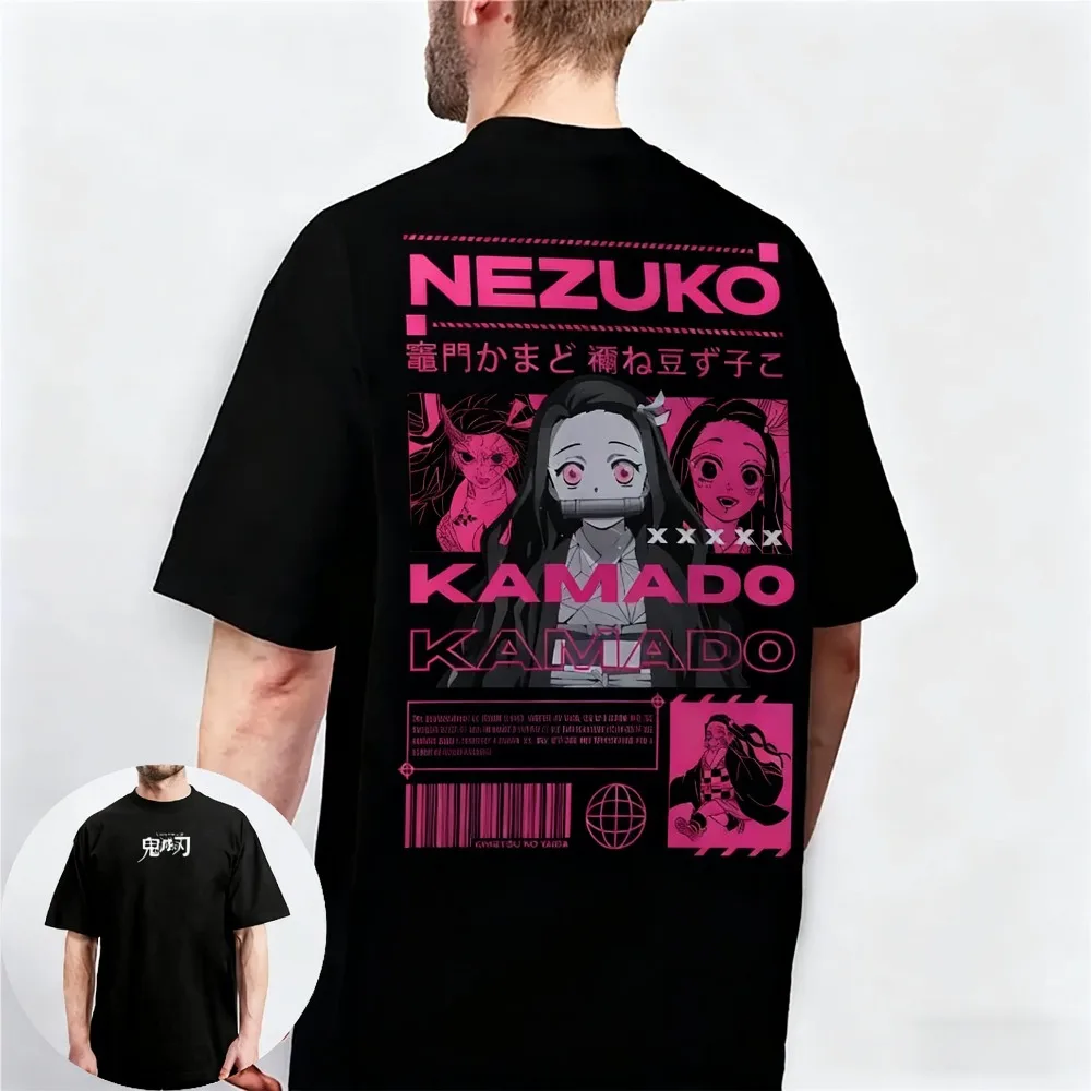 เสื้อยืดอนิเมะดาบพิฆาตอสูร แขนสั้น สำหรับผู้ชาย ผู้หญิง และเด็ก สไตล์ลำลอง เรียบง่าย ใส่สบาย เหมาะสำหรับฤดูใบไม้ผลิและฤดูร้อน