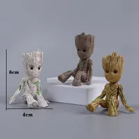 Disney Tree Man Groot Guardians of The Galaxy Avengers Anime 6cm Mini Toys Action Figure Sitting Groot kids Toys Gifts